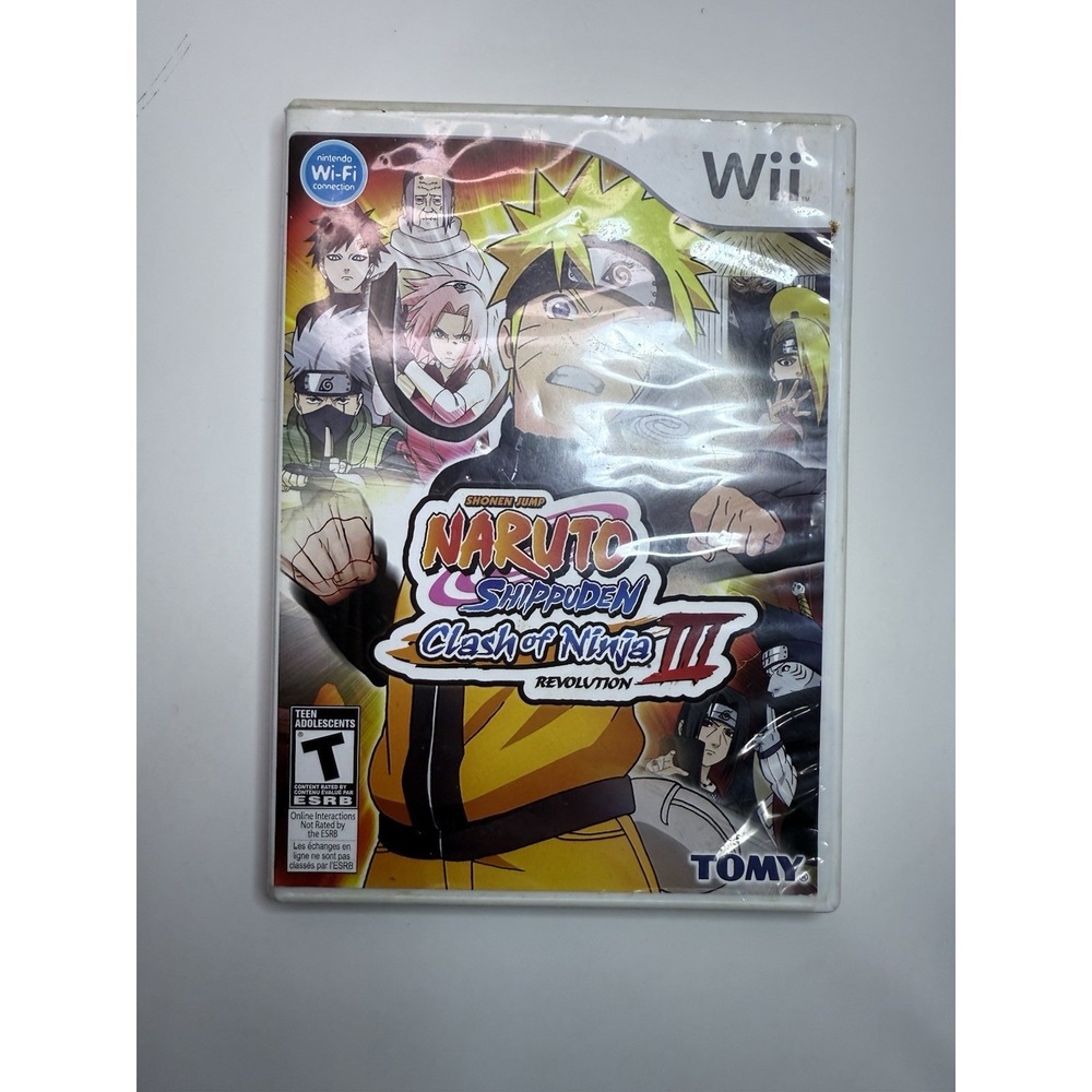 Naruto Shippuden: Clash of Ninja Revolution III (Nintendo Wii, 2009) CIB